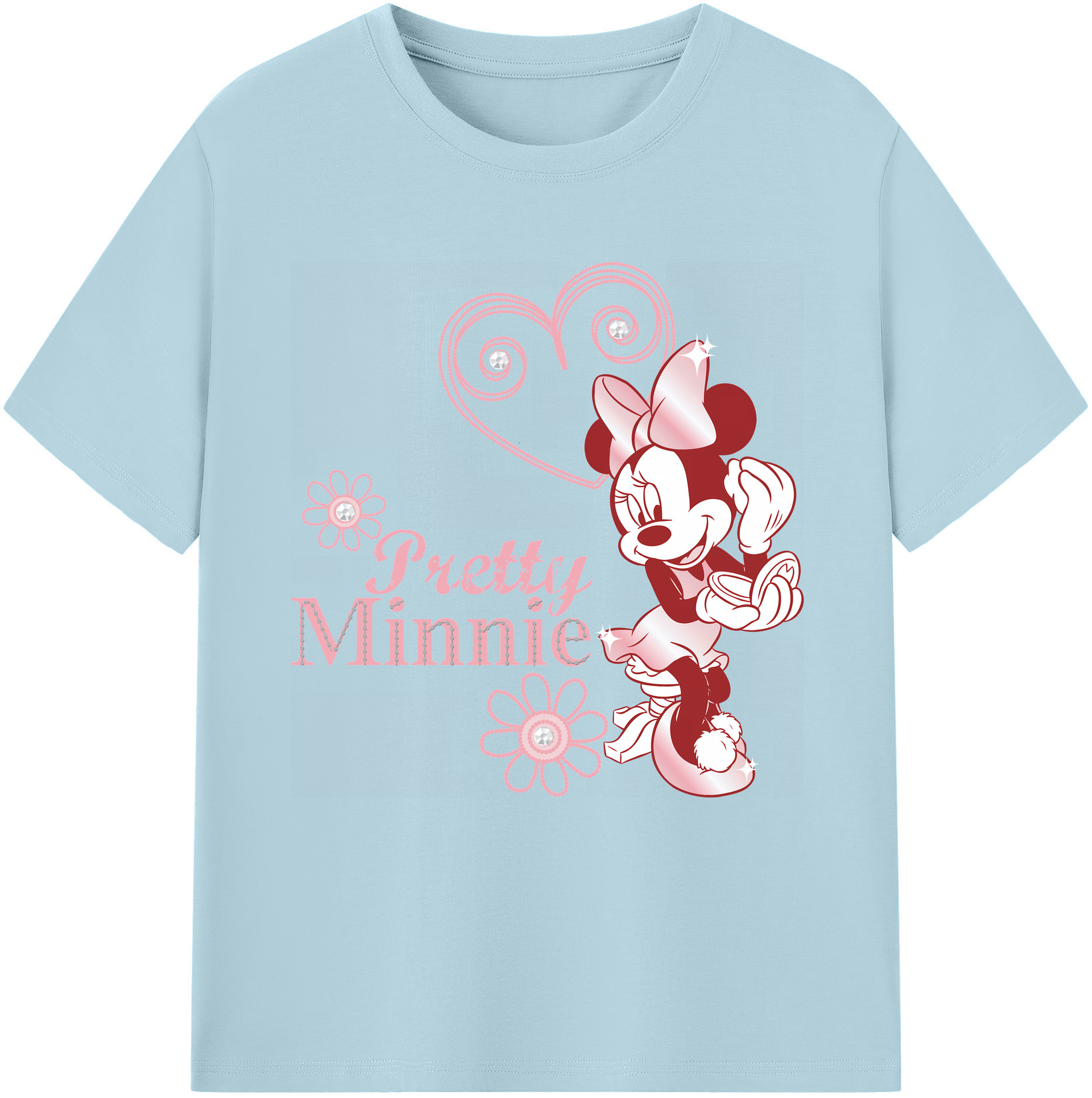 （画像用） ミッキーマウス Mickey Mouse 綿100％半袖Tシャツ（フロントプリント）